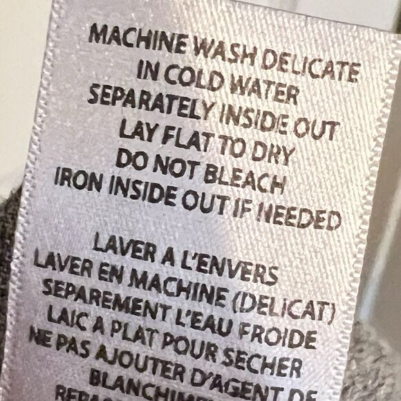 n:Philanthropy Grey Tee Shirt Sz L Short Sleeves Criss Cross Lacing At Shoulder - Picture 7 of 7